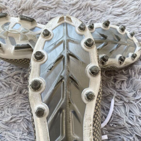 Under Armour UA Nitro Low MC Football Cleats Men’s Size 16 Silver Pre Owned - Picture 7 of 16